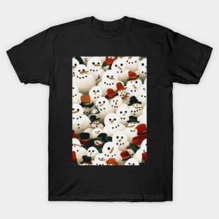 Christmas Seamless Pattern - Snowman #8 T-Shirt